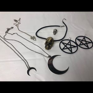 Goth jewelry lot